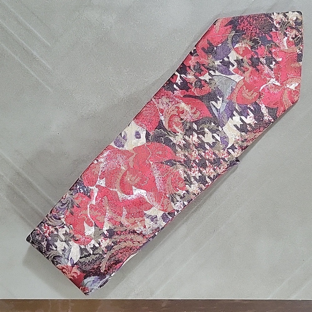 Men's Windridge Flower & Hiunds Tooth Pattern 60" Tie